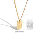 Colar + Pingente  Duplo Plaqueta/Biblia Cruz