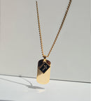 Colar Plaqueta + Pingente Biblia