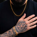 Conjunto Colar Tijolinho + Pulseira Banhadas a Ouro